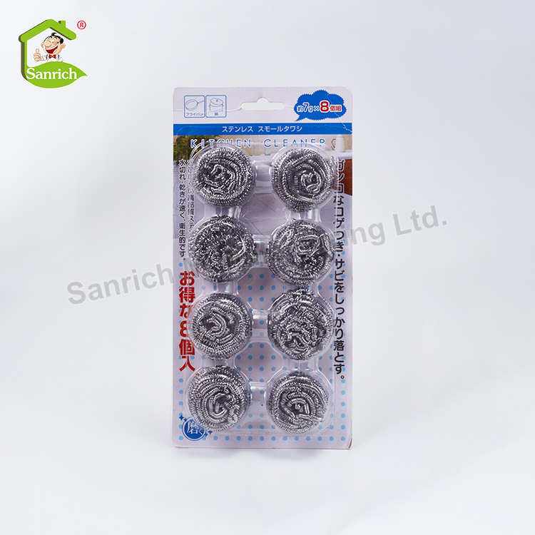 Stainless Steel 410 Iron Sponge Utensil Scrubber Metal Spiral Scourer -  China Stainless Steel Scourer and Stainless Steel Scrubber price