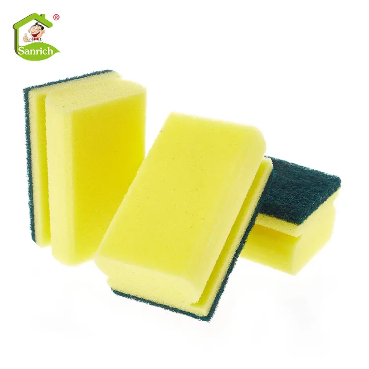 Custom Printed Kitchen Cleaning Sponge Scouring Pads Utensil Cellulose